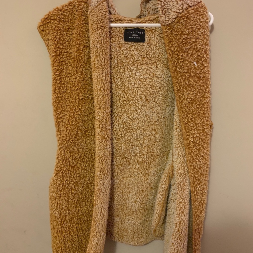 love tree sherpa cardigan
